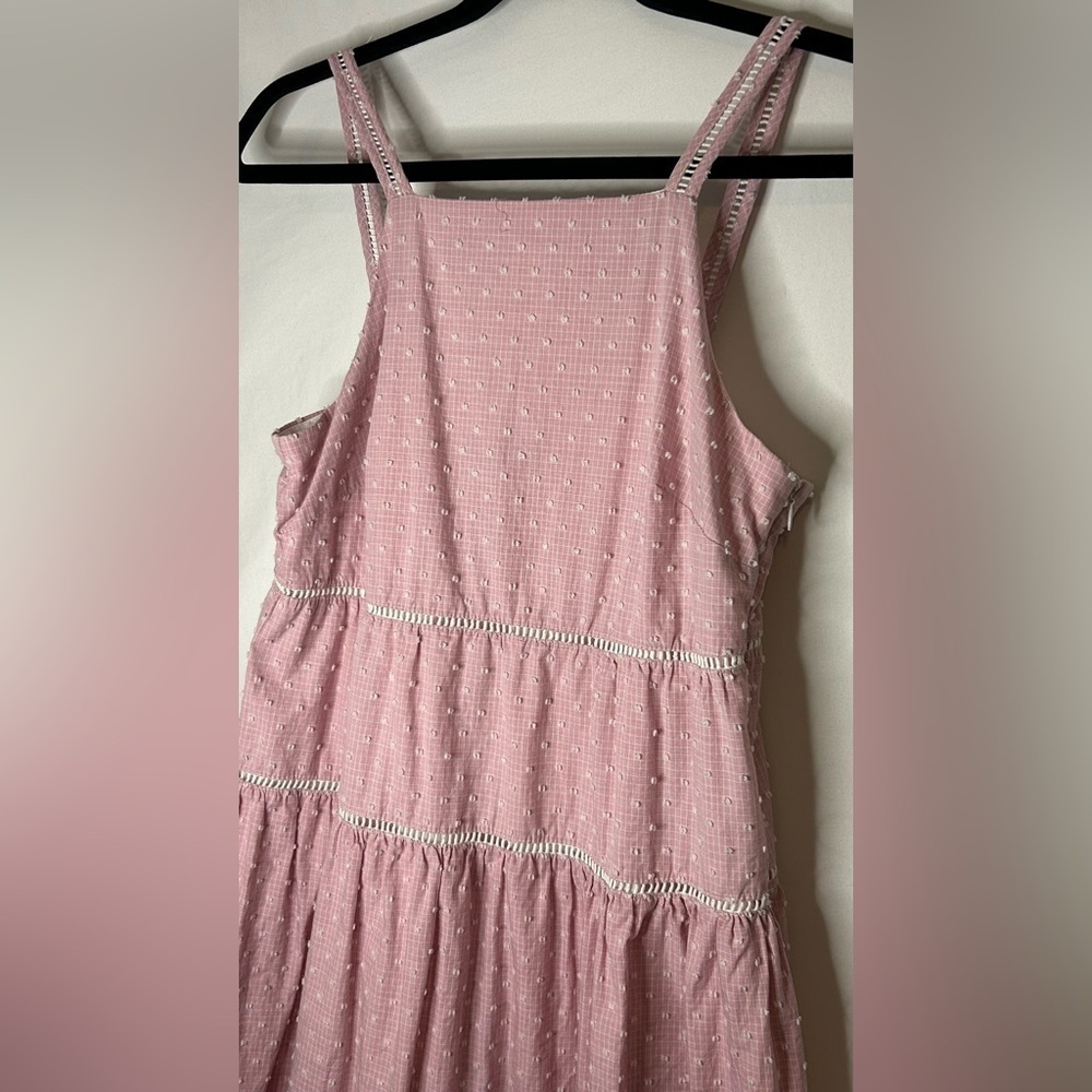 Maggy London Pink Ruched Ruffled Sundress - Picture 2 of 7